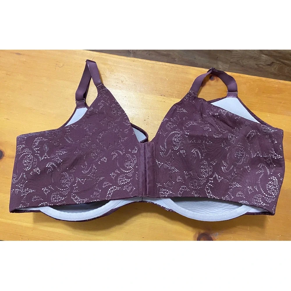 Calcique 44G Burgundy Lace Bra w/ Underwire